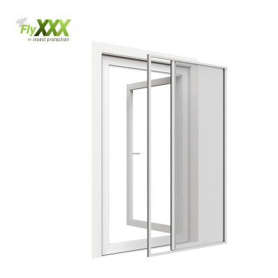 China Modern Retractable Horizontal Aluminum Mosquito Net Roller Screen Door Folding Accordion Doors for sale