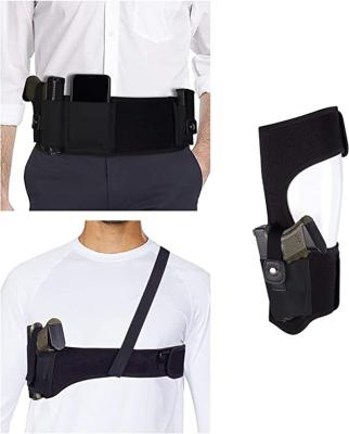 China OEM Waterproof Neoprene Hidden Carry Belly Band Pistol Holster Ankle Shoulder Holster Gun Belt Holster for sale