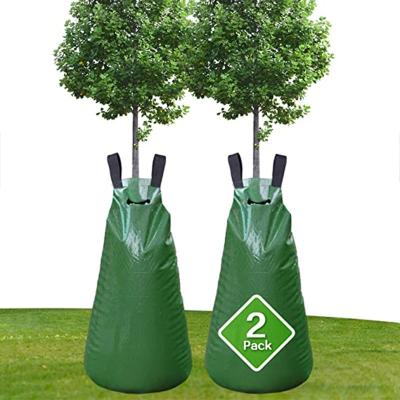 China 2 Pack Portable Heavy Duty PE Tarpaulin Tree Watering Bag 20 Gallon Slow Release Watering Bag for Trees and Plants for sale