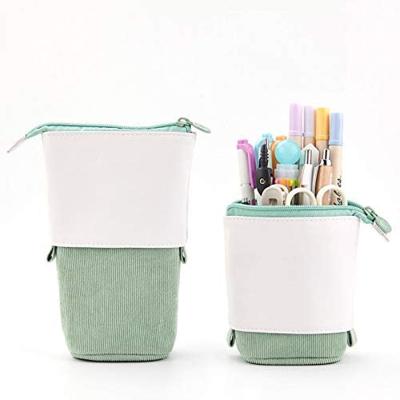 China Schools & Offices OEM Transformer Bag Cosmetics Pouch Makeup Bag Pen Pencil Telescopic Holder Case Stand-up Bag for sale