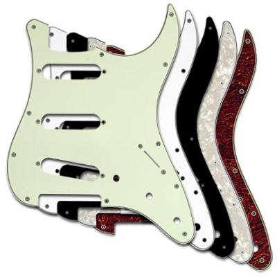 China Single GUITAR Guitar Parts Three Coil Body 8 Mounting Holes 2mm Thick Hardware Pickguard for sale