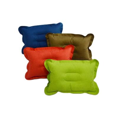 China Wholesale Eco-Friendly Airplane Suede Neck Cushion Auto Inflatable Travel Air Cooling Pillow for sale