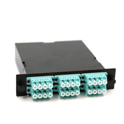 China Data Center MPO-24 12 LC Duplex 24 Fibers OM3 FHD MTP MPO Cassette Patch Panel Multimode High Density for sale