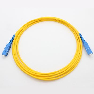 China Telecommunication SC Connector SM SX LSZH 9/125 3.0mm Fiber Patch Cord for sale