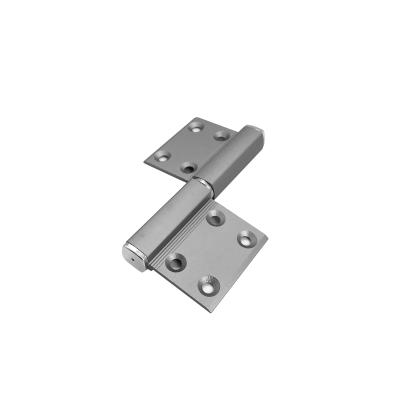 China Four Hole Quadrilateral Aluminum Door Hinge Gray Color With Silver Lid for sale