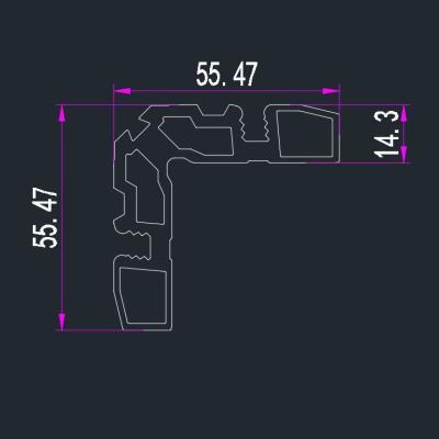 China Home Glass Door And Window Aluminum Profile Corner With Pin Screw for sale