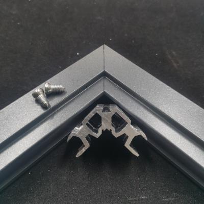 China Expandable Gluing Door And Window Aluminum Corner Connector With Screws for sale