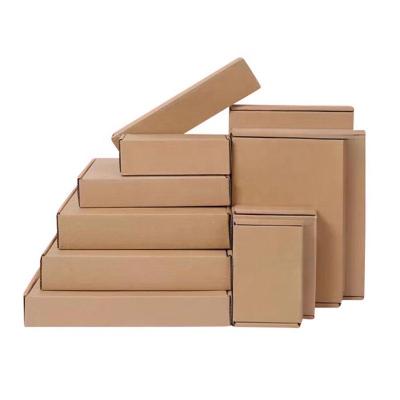 China Recyclable Custom Small Business Recycled Environmental Eco Friendly Kraft Packaging Boxes Logo Die Cut Mailer Shipping Box for sale