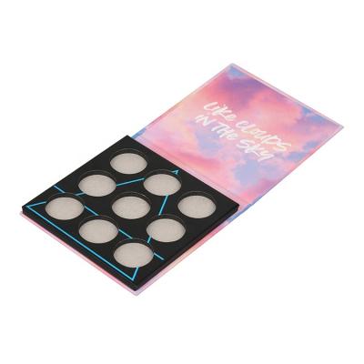 China Recyclable High Quality 9colors Professional Custom Private Label Empty Eyeshadow Palette Cosmetic Eye Shadow Handmade Rigid Boxes for sale