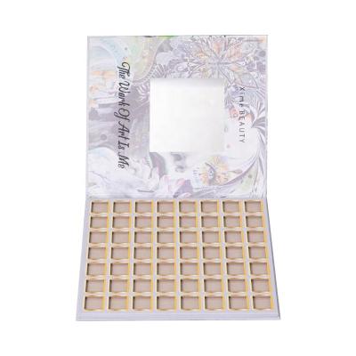 China Recyclable China custom glitter Paper Cardboard Gift eyeshadow eye shadow Pigment Palette makeup packaging box for sale