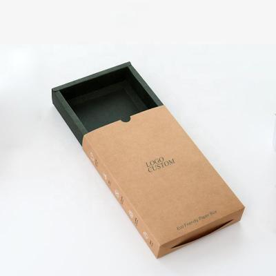 China Recyclable Custom Printing Hard Rigid Cardboard Luxury Sliding Box With Ribbon Rope Gift Sleeve Drawer Box Packaging for sale