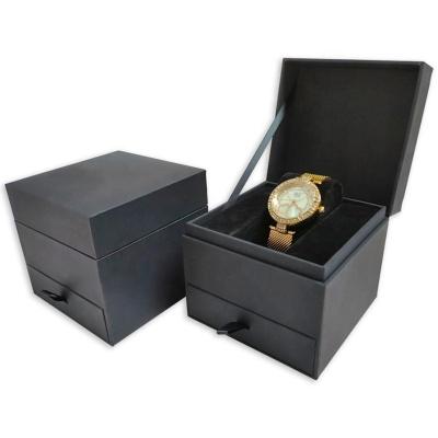 China Handmade Handmade Bespoke Special Rigid Paper Custom Luxury Watch Packaging Box Cases With Logo Pillow For Ladies Women Watch for sale