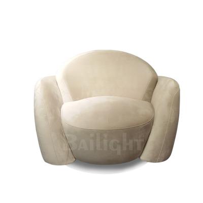 China Adjustable Luxury Top Grade Hotel Fabric Beige White Leisure Chair (Other) for sale