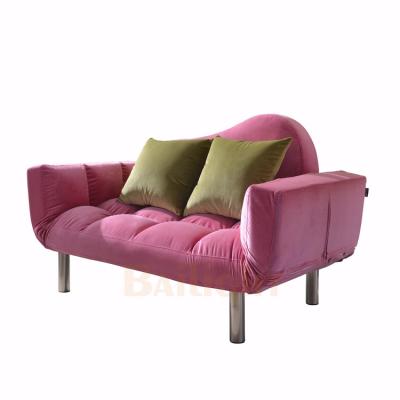 China (Others) Adjustable Pink Sofas Bed Living Room Furniture Small Folding Sofa Wall Bed Low Prices for sale