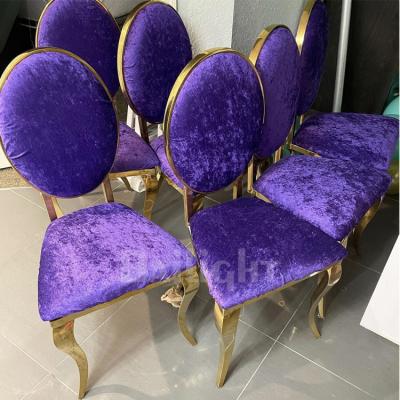 China (Other) Flower Adjustable Flower Cut Out Back Replaceable Pattern Beige Velvet Dining Chair In Gold Frame for sale