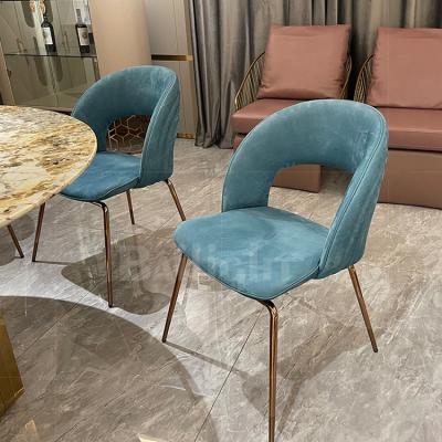 China Modern Dining Chairs Velvet (Others) Adjustable High Quality Stainless Steel Gold Leg for sale