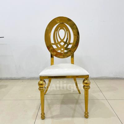 China (Others)Adjustable Luxury Stainless Steel Gold Party Chairs For Wedding for sale