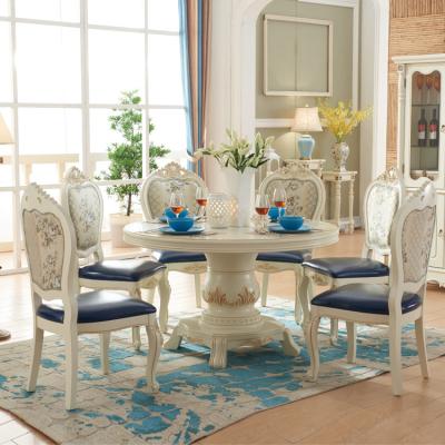 China Factory supply cheap european solid wood dining table and chairs hard center style good price factory supply for sale