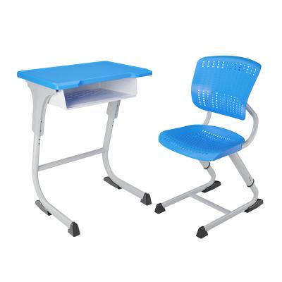 China Modern Commercial Furniture Hot Selling Student Study Desk And Chair Sets Fashionable Plastic School Chair for sale