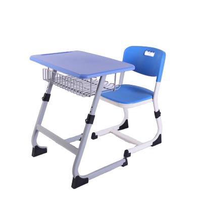 China Modern High Quality Study School Desk And Chair School Single Seat Modern Student Desk And Chairs For Students for sale