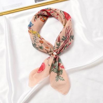 China Adjust a cotton handkerchief printed with a floral pattern scarf shemagh scarf women 100% cotton ukrainian floral scarves for sale