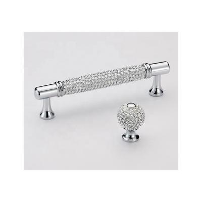 China Modern Silver Color Chain Mesh Pull Handle and Knobs for sale