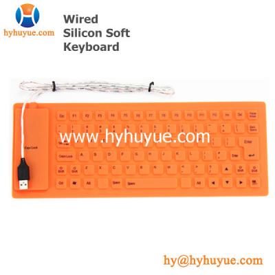 China 83 Keys Mini Wired Silicon Keyboard Flexible Waterproof for Tablet/ PC/ Laptop/ Smartphone for sale