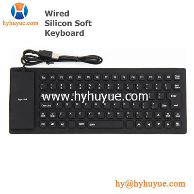 China Mini Wired Silicon Waterproof Keyboard for PC/Tablet/Laptop/Smartphone 83 Keys Flexible for sale