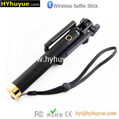 China New Mini Foldable Selfie Stick Golden Color Monopod bluetooth selfie stick factory price for sale