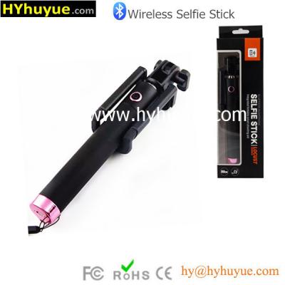 China Hot wholesale Foldable Camera Selfie Stick with bluetooth shutter button at factory price for sale