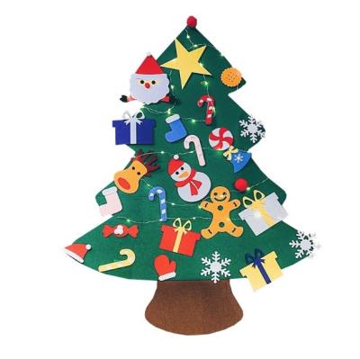 China Festival Home Decoration Hot sales Kids DIY Felt Christmas Tree Christmas Decoration for Home Navidad 2023 New Year Gifts Christmas Ornaments Xmas Tree for sale