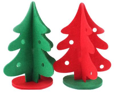 China Festival Home Decoration luxury Mini Christmas Tree Kids DIY Craft Xmas Festive Party Table Decoration Tree Non Woven Felt Table Ornament Decor Christmas for sale