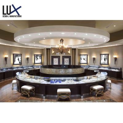 China Luxury Custom Shopping Mall Airport Display Furniture For Jewelry Store Design Jewelry Kiosk Showcase Wooden Mall Jewelry Kiosk 5 Years Quality Warranty for sale