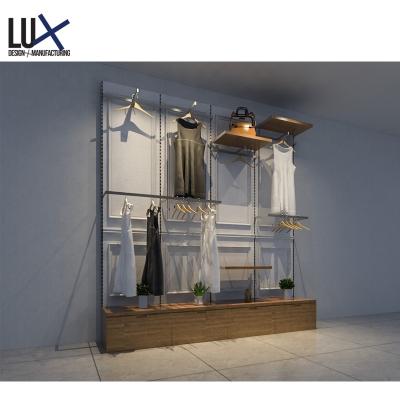 China Eco-friendly Factory Supply Clothes Store Wall Display Stand, Cabinet, Racks For Boutique for sale