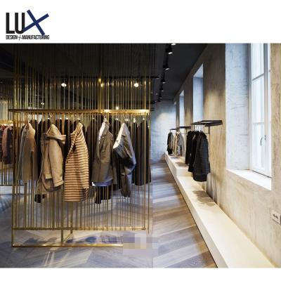 China Fashion eco-friendly store interior design with display rack clothing store display furniture for garment for sale