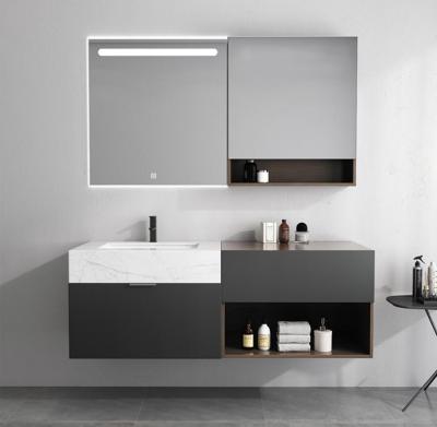 China Modern Bathroom Vanity PVC Melamine Furniture Home Style Hanging Bathroom Cabinet for sale