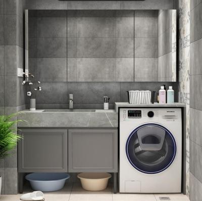 China Modern Space Washing Machine Washing Machine Cabinet Rock Panel Bathroom Sink Bathroom Vanity Cabinetscustom Aluminum for sale