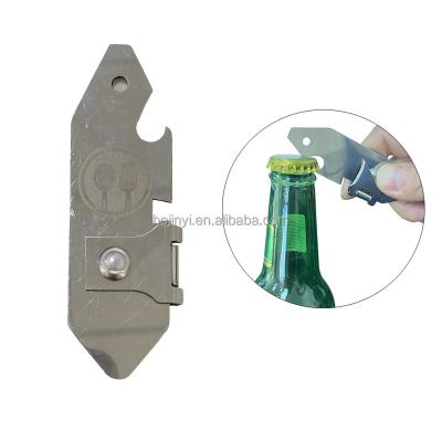 China Multifunctional 2 in 1 Bottle Openers Can Opener Stainless Steel Small Beer Bottle Opener for Outdoor Camping, Traveling for sale