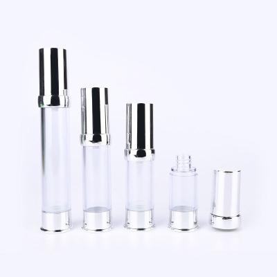 China Casquillo de aluminio claro COMO botella de dispensación plástica del suero con la bomba 10ml - 30ml en venta