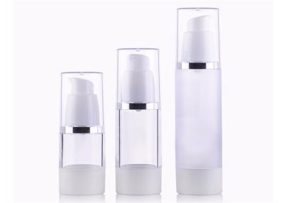 China Freier Raum bereifte luftlose Pumpflasche-Kosmetik 15ml 50ml für Lotions-Creme Soem zu verkaufen