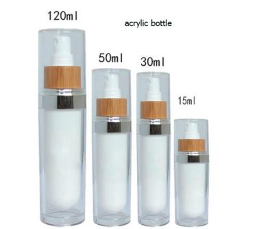 China 100G Cosmetic Glass Bottles Wood Jar With Bamboo Lid Personal Care  for sale