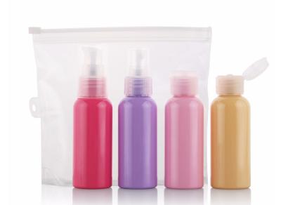 Cina 4 in 1 bottiglia cosmetica di plastica variopinta stabilita di trucco della bottiglia di viaggio di 20ml 30ml in vendita