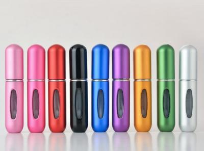 China  Metal Mini Perfume Spray Mist , Plastic 3ml 5ml Refillable Perfume Bottle for sale