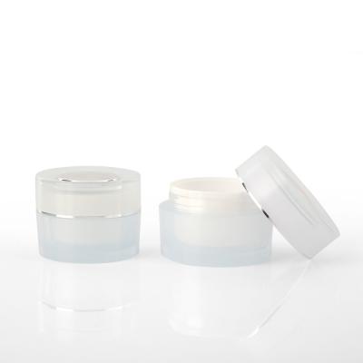 China White Color PP Plastic Makeup Jars / Personal Care Facial Cream Jars Eco Friendly for sale