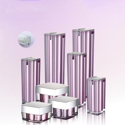 China PMMA Acrylic Slide Cosmetic Airless Pump Bottles for sale