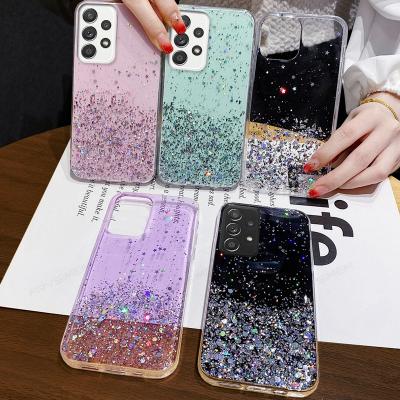 China Luxury Slim TPU Ltra Glitter Star Bling Case For Samsung S21 S22 Plus Back Cover Phone Cases For Galaxy Note 10 A51 A21s for sale