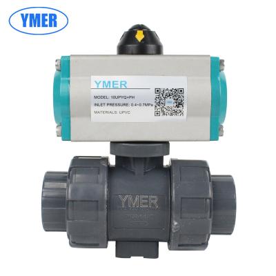 China General Wholesale High Quality PVC 2 Way Single Acting Double Acting Spring Onion Double Onion Plastic Pneumatic Valve For Water for sale