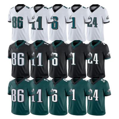 China Wholesale Breathable Eagles Pitched Packer s Team Uniform #11 Carson Wentz Sports Wear American Football Tank Top Mens for sale