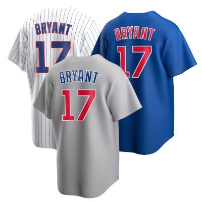 China Cheap Quantity Tops Mens Breathable Baseball Shorts Sleeves Wholesale 2021 BRYANT Custom Shirts Chicago Uniform CUB 17 Tank Tops for sale