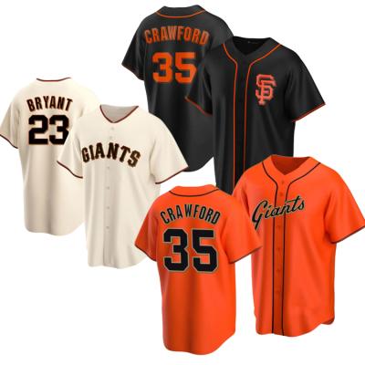 China Breathable San Francisco Giants Baseball Uniform 25 CRAWFORD Hot Sale Men's 23 Shirts 2021 By BRYANT Fan Version Jerseys Custom for sale